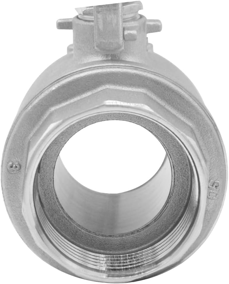 2 Pcs Ball Valve 1" NPT Female 304 Stainless Steel Full Port for Water, Oil, and Gas (1000 PSI)