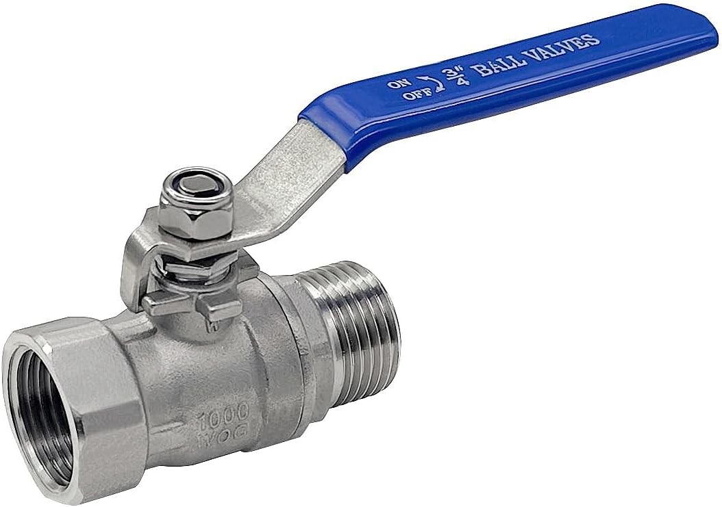 Stainless Steel 3/4 Garden Hose Shut Off Valve Full Flow GHT Thread Heavy Duty Connector(Pack of 2)