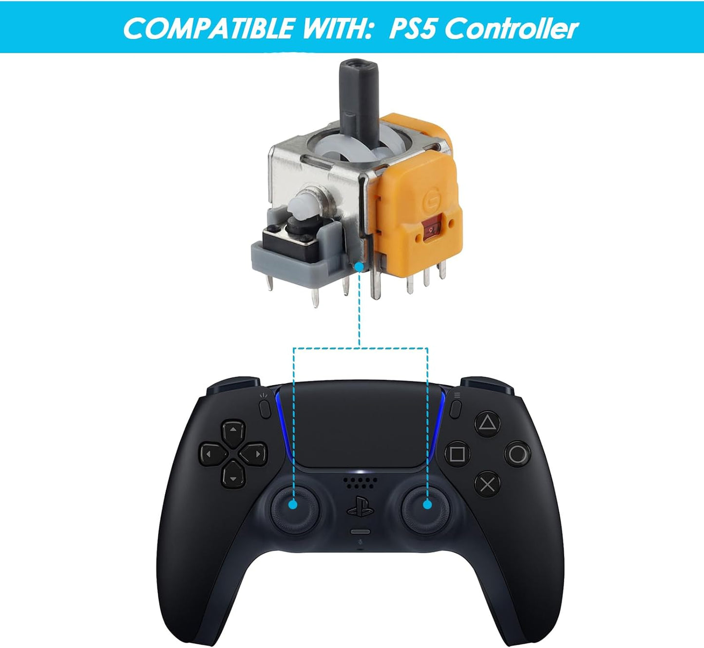 4pcs Hall Effect Replacement Joysticks for PS5 Wireless Controller No-Drift Thumbsticks Module Repair Parts Analog