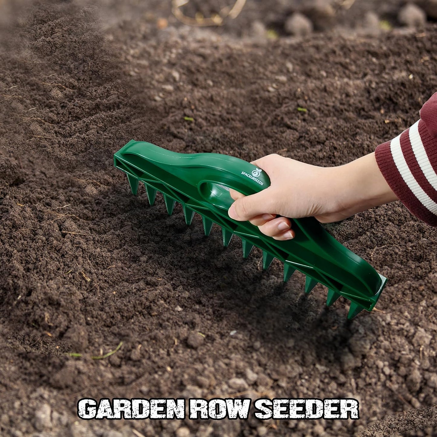 The Row Seeder by  – Handheld Garden Tool for Precise Seed & Seedling Spacing in Rows & Seed Trays – for Vegetables, Flowers & Herbs. Durable & Ergonomic