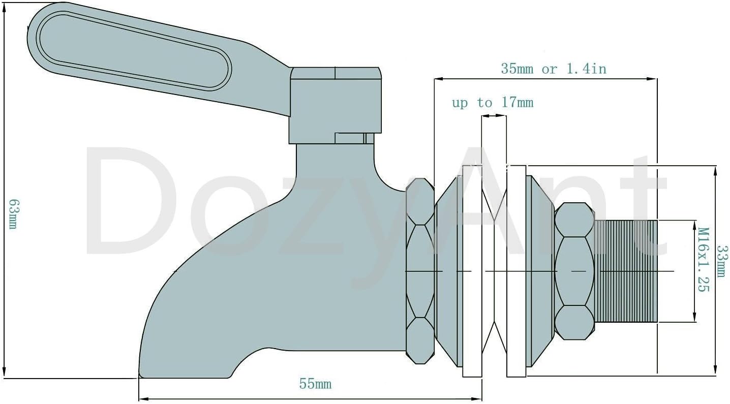 Updated More Durable Beverage Dispenser Replacement Spigot,Stainless Steel Polished Finished, Water Dispenser Replacement Faucet, fits Berkey and Other Gravity Filter Systems as Well