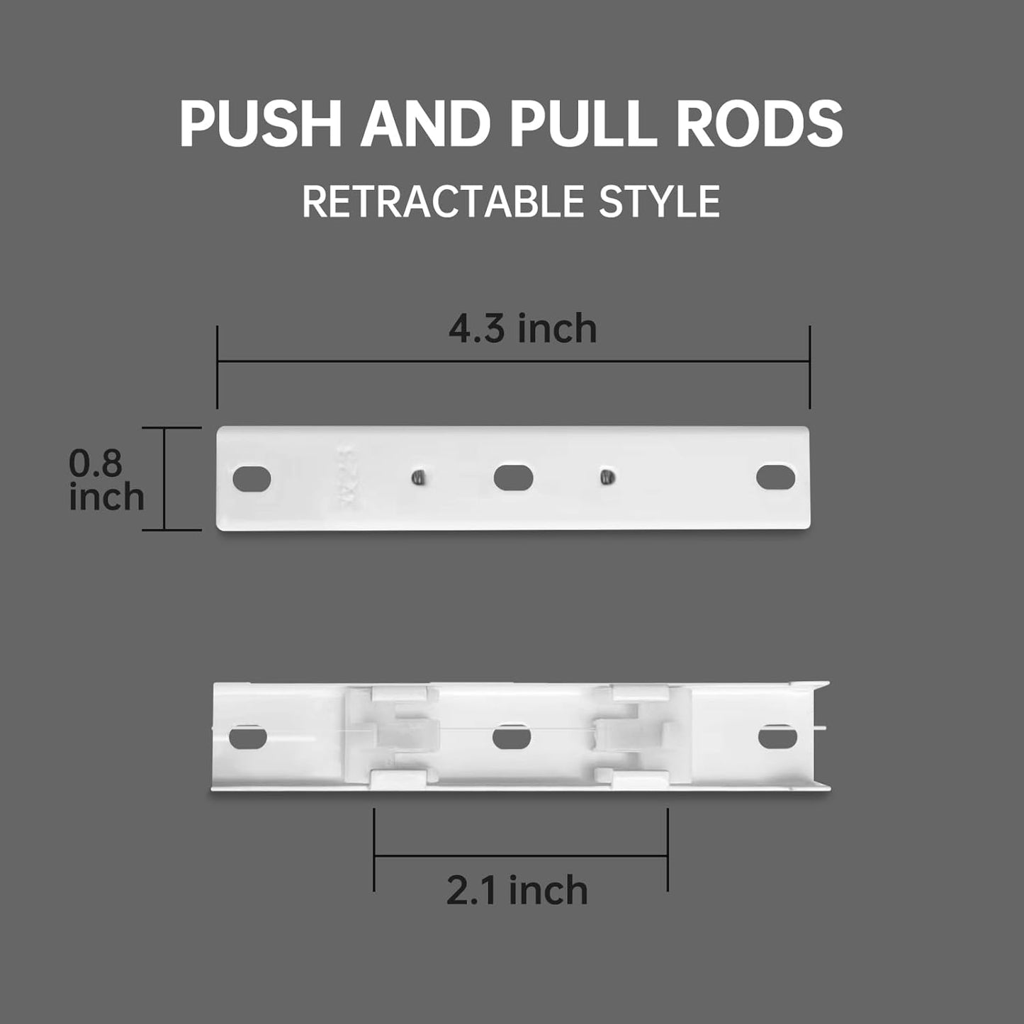 Double Track Bracket White, 10pcs