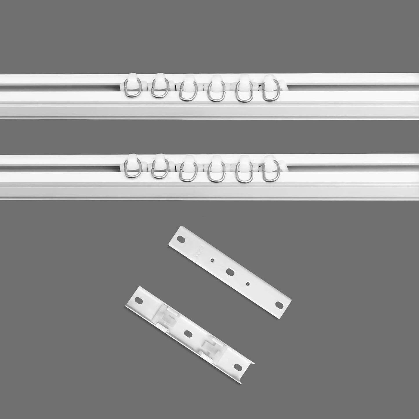 Double Track Bracket White, 10pcs