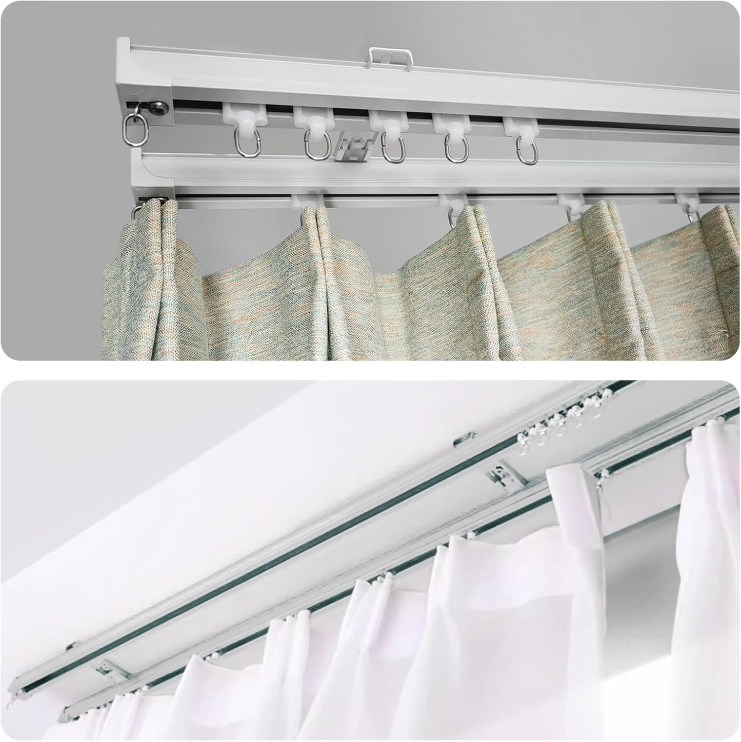Double Track Bracket White, 10pcs