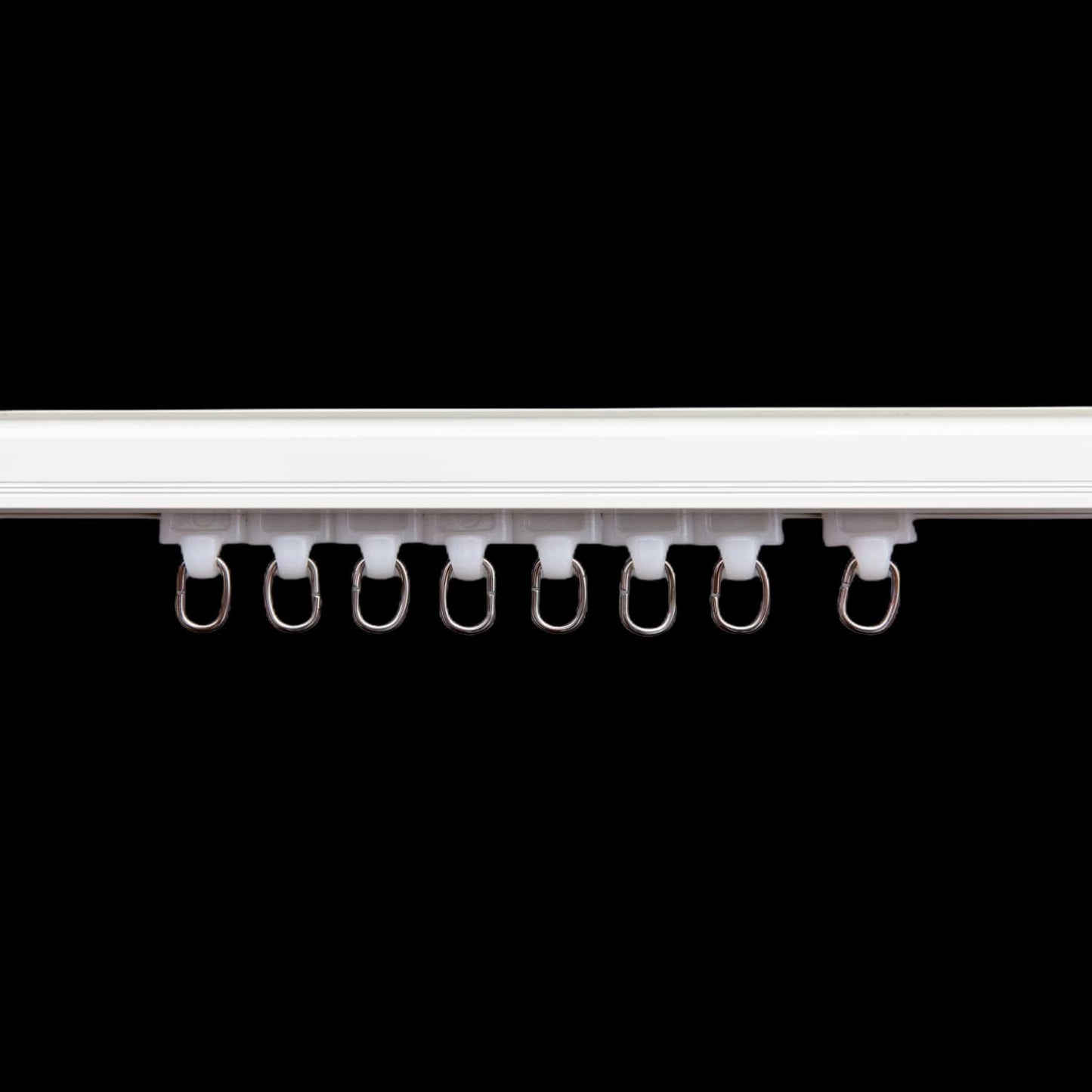 Curtain Tracks Ceiling Wall Mounted Heavy-Duty Curtains Rails Room Divider Curtain Track for Living Room Bedroom Room Shower Divider Pulley White, 30pcs