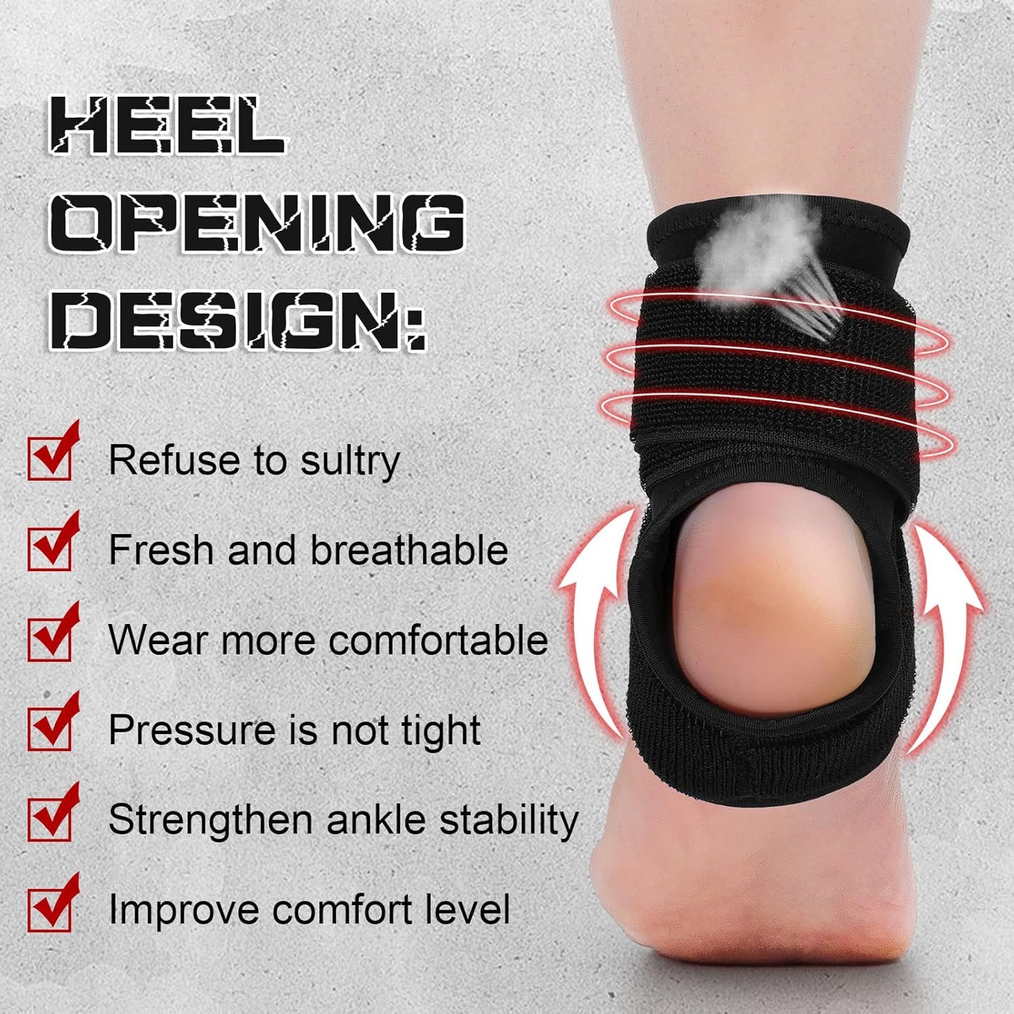 2 Pcs Ankle Brace Kids Ankle Support for Sport Sprained Neoprene Breathable Compression Sleeve with Adjustable Wrap for Youth Child Boy Girl Plantar Fasciitis Achilles Tendonitis(Black,S)