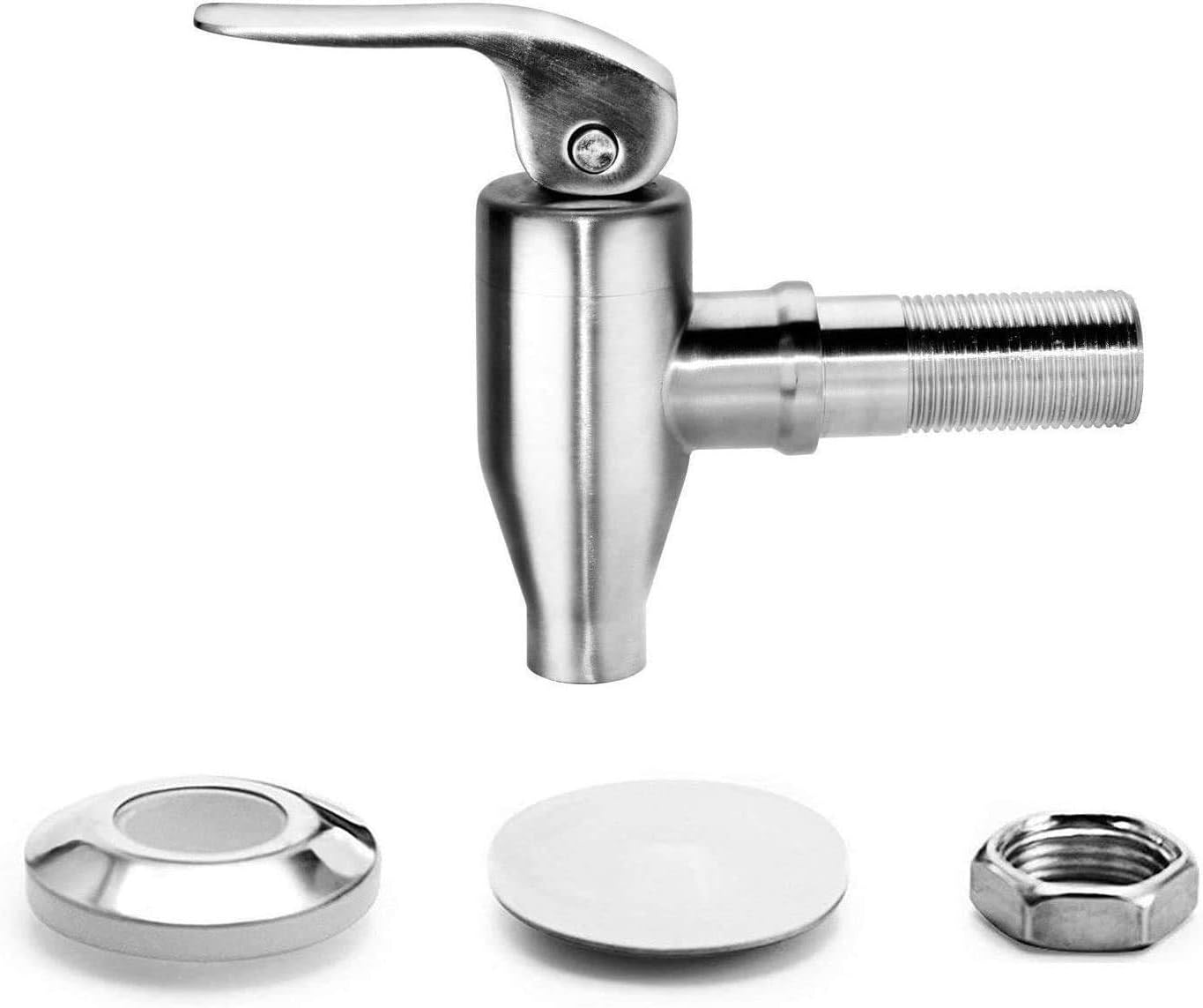 Beverage Dispenser Push Style Spigot,Stainless Steel Polished Finished, Water Dispenser Replacement Faucet, fits Berkey and Gravity Filter systems