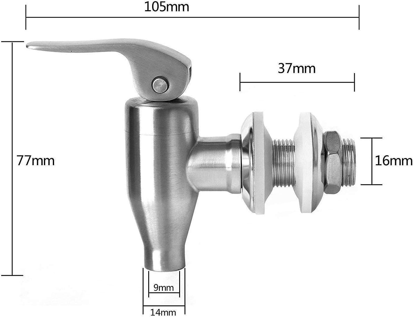 Beverage Dispenser Push Style Spigot,Stainless Steel Polished Finished, Water Dispenser Replacement Faucet, fits Berkey and Gravity Filter systems