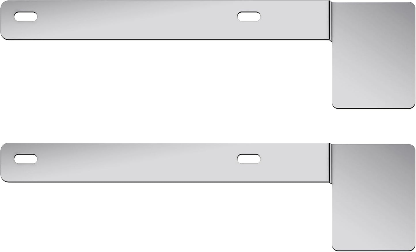 2 Pcs Hawaii State Safety Check Sticker Plate Stainless Steel License Plate Bracket with 15 Degree Angled Long 2 Holes Vertical License Sticker Bracket Mount