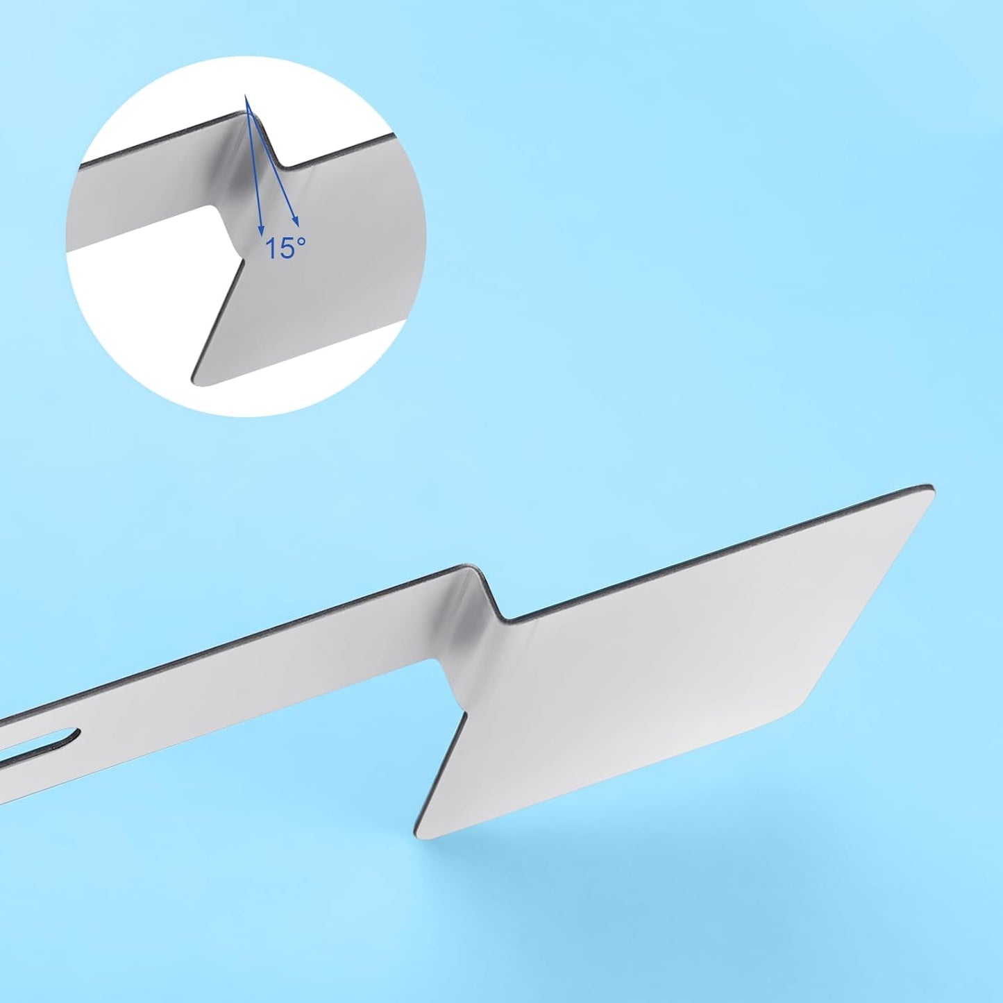 2 Pcs Hawaii State Safety Check Sticker Plate Stainless Steel License Plate Bracket with 15 Degree Angled Long 2 Holes Vertical License Sticker Bracket Mount