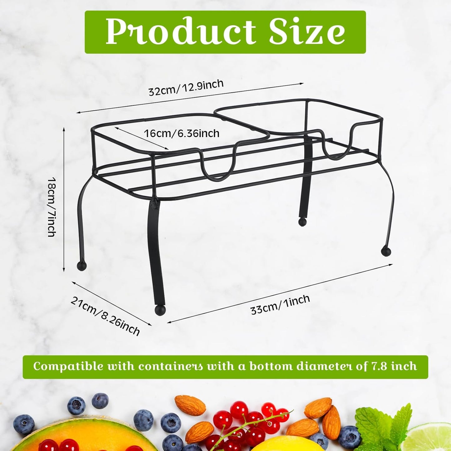 Metal Beverage Dispenser Stand for Parties Double Drink Stand Dispenser Holder Stand for Glass Jar Bottles(1 Gallon)