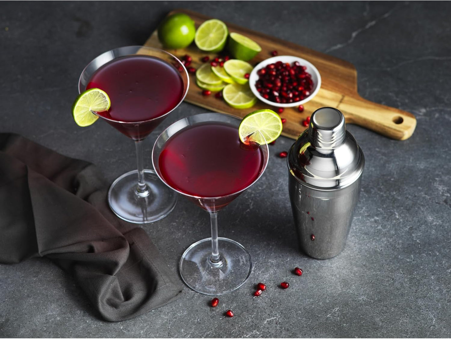Gourmet 16oz Stainless Steel Cocktail Shaker with 1oz Jigger Cap, Bar Tool with Built-in Strainer, Freezer Safe Drink Mixer, Professional Shaker for Cocktails and Mixed Drinks