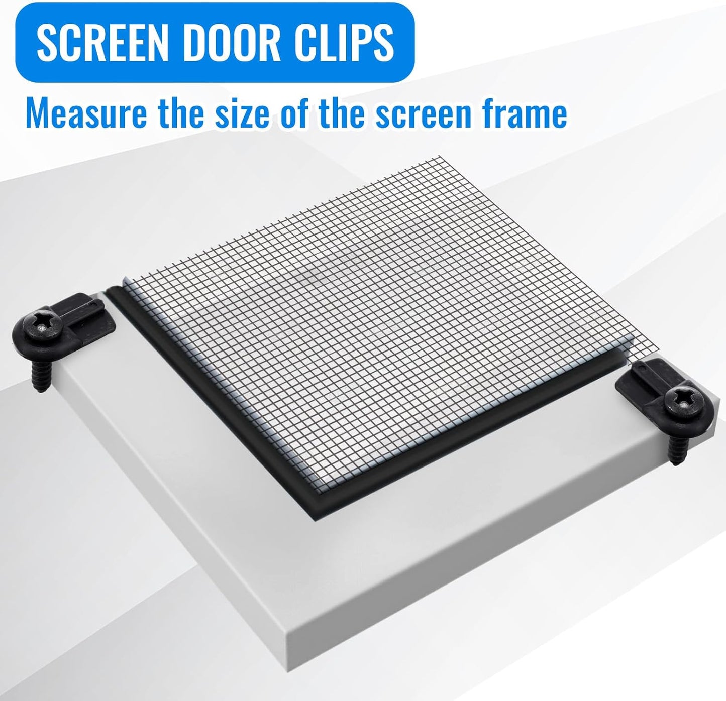 24 Pack 13/16 x 1/2 Inches Flush Nylon Window Screen Clip with Screws Offset Clips for Fastens Storm Window, Storm Panels, Screen Door Clip(Black)