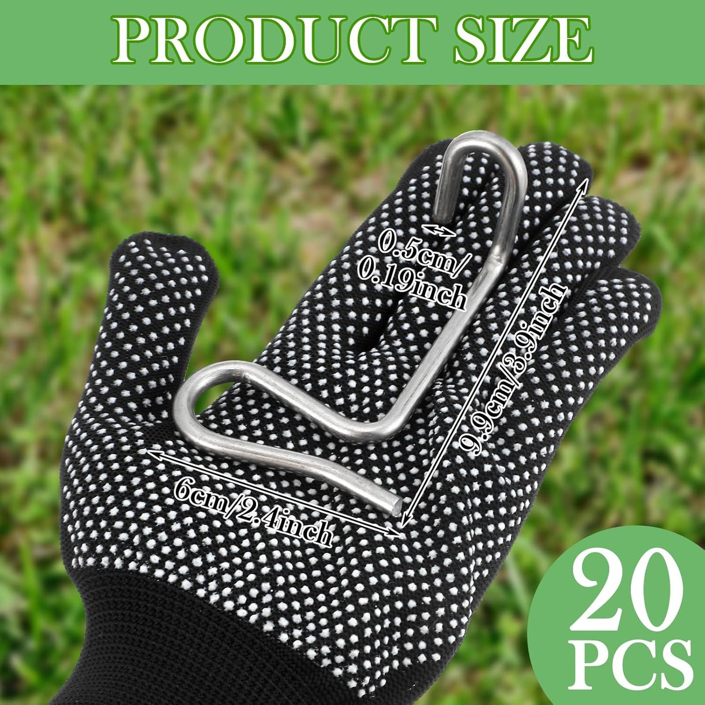 20 Pcs Fence Wire Tightener, 1/5 Inch Barb Wire Fence Tensioner Tools for Fast Tightening Farm Garden Patio Accessories