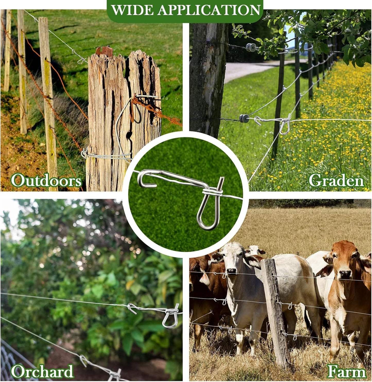 20 Pcs Fence Wire Tightener, 1/5 Inch Barb Wire Fence Tensioner Tools for Fast Tightening Farm Garden Patio Accessories
