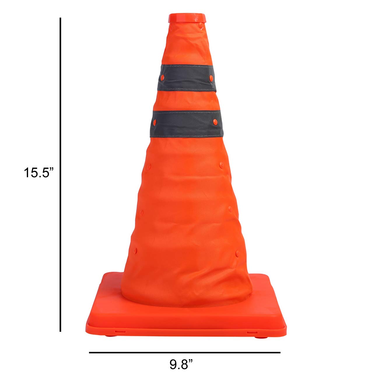 4 Pack 15.5 inch Collapsible Traffic Cones Multi Purpose Pop up Reflective Safety Cone