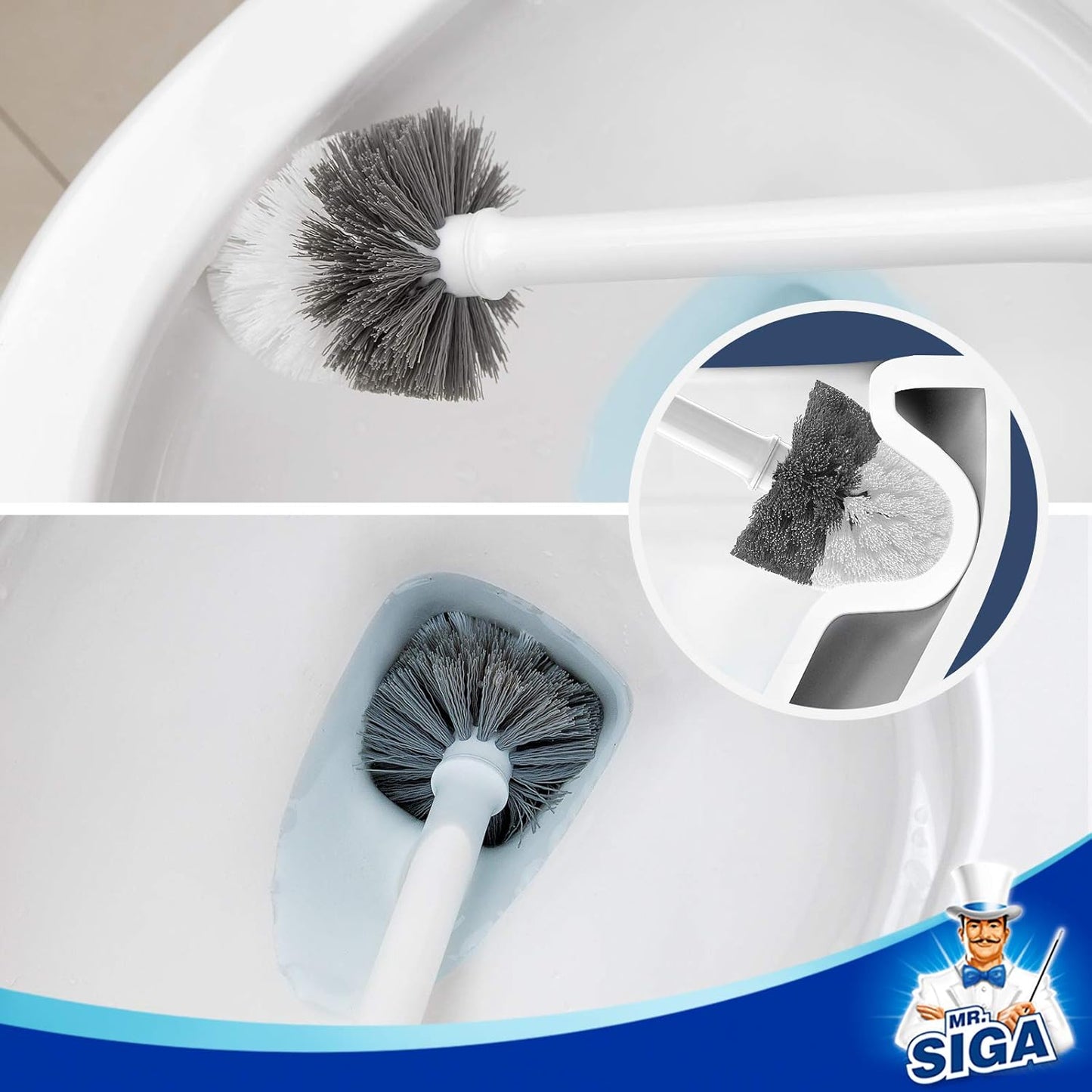 Premium Toilet Bowl Brush Replacement Head, 2 Pack