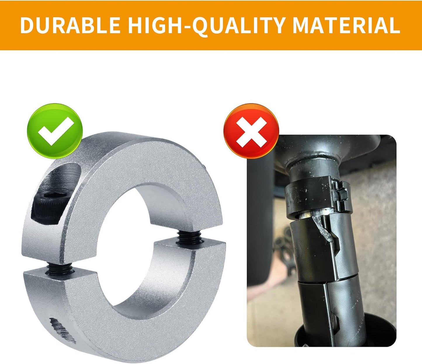2 Packs Fix Sinking Office Chair, Gas Lift Cylinder Clamp Holder, Office Chair Saver Kit Adjust Chair Height and Stop Sinking Without Cylinder Replacement, No Tools Required