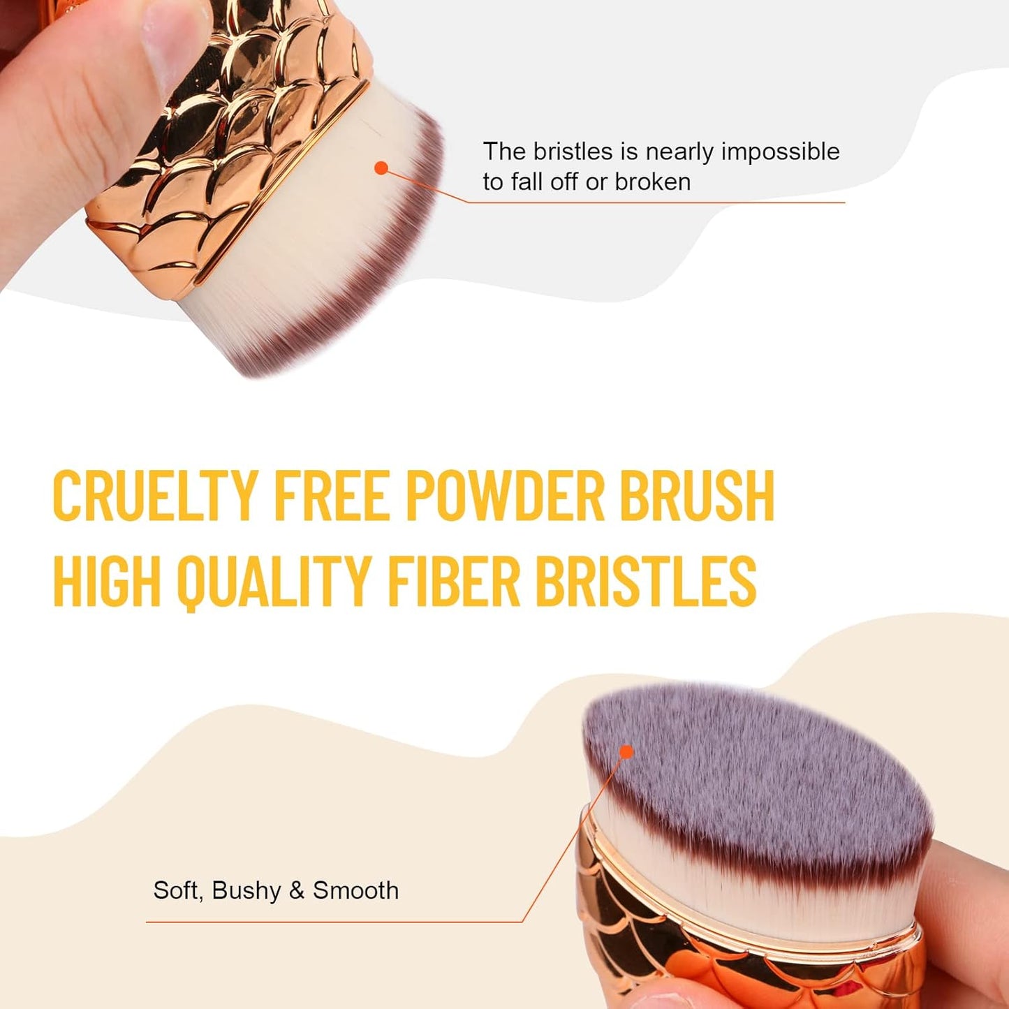 Self Tanner Brush & Kabuki Brush Set for Body - Self Tanning Applicator, Body Bronzer Brush for Fake Tan, Sunscreen, Makeup - Face & Body Foundation Brush