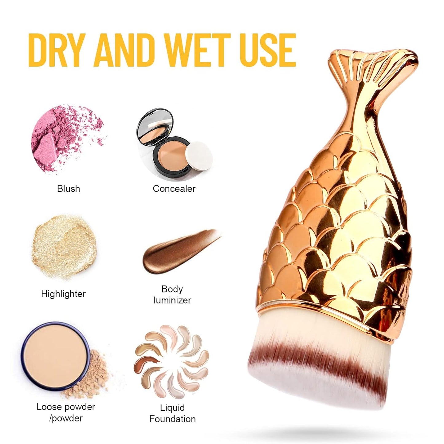 Self Tanner Brush & Kabuki Brush Set for Body - Self Tanning Applicator, Body Bronzer Brush for Fake Tan, Sunscreen, Makeup - Face & Body Foundation Brush