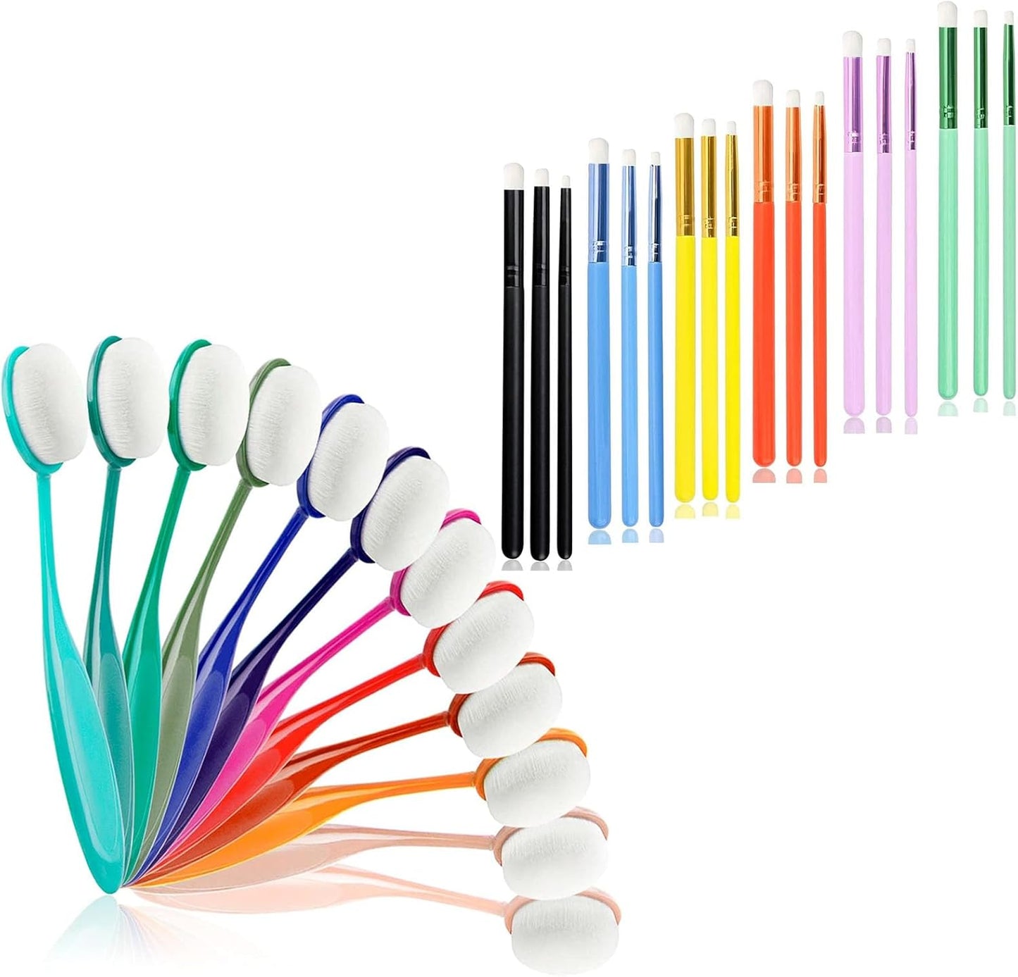 30 Pcs Ink Blending Brushes for Card Making, Crafts - 12 Background & 18 Stencil Detail Brushes | Professional Artist Tools for Scrapbooking, Papercraft, DIY Art