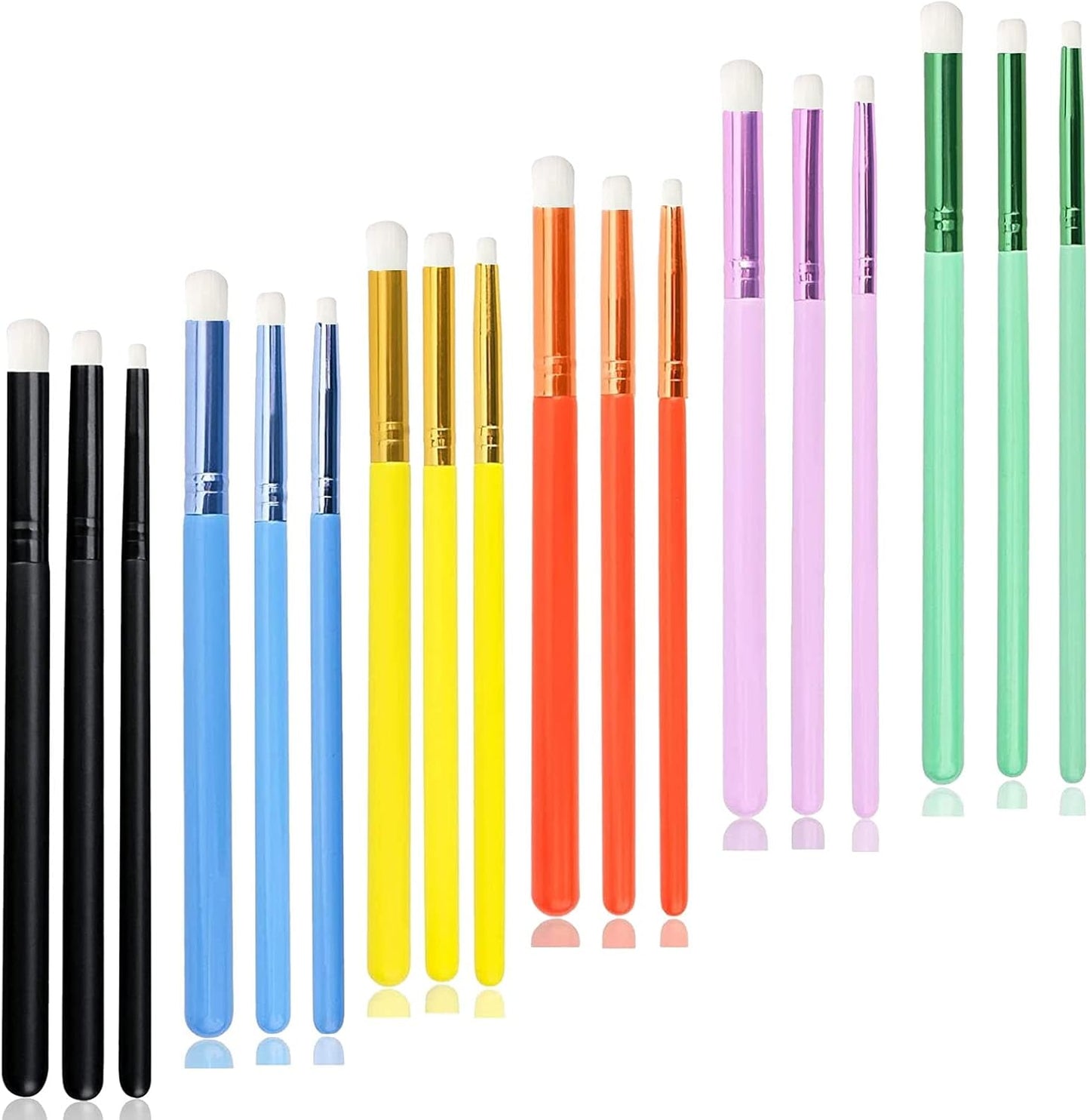 30 Pcs Ink Blending Brushes for Card Making, Crafts - 12 Background & 18 Stencil Detail Brushes | Professional Artist Tools for Scrapbooking, Papercraft, DIY Art