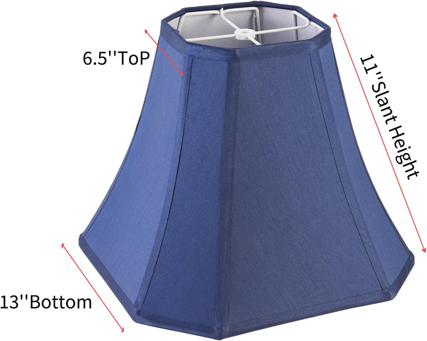 2 Pcs Navy Blue Square Cute Lamp Shades Octagonal Faux Silk Lampshade Replacement Medium Lampshade 6.5×13×10.6IN(Spider) Vintage Lamp Shade for Table & Floor Lamp - Easy Assembly