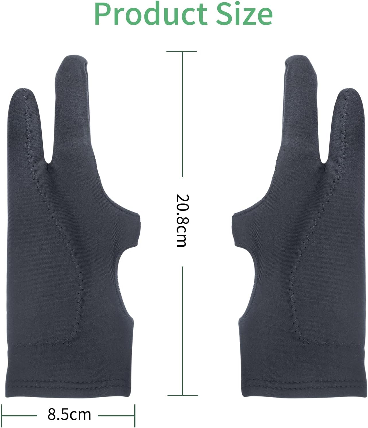 Artist Drawing Glove 3-Layer Palm Rejection [2 Pack Black and Pink]