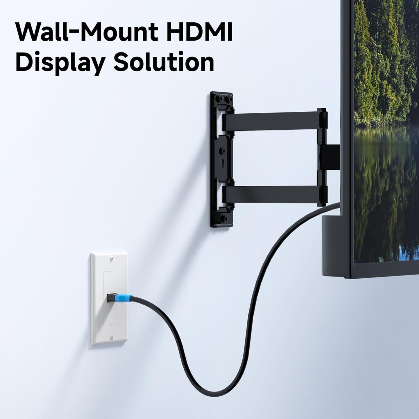 2-Pack 1-Port 8K HDMI Wall Plate, Supports [8K@60Hz, 4K@120Hz, VRR, ALLM, HDR, HDCP 2.3], HDMI Wall Outlet, White