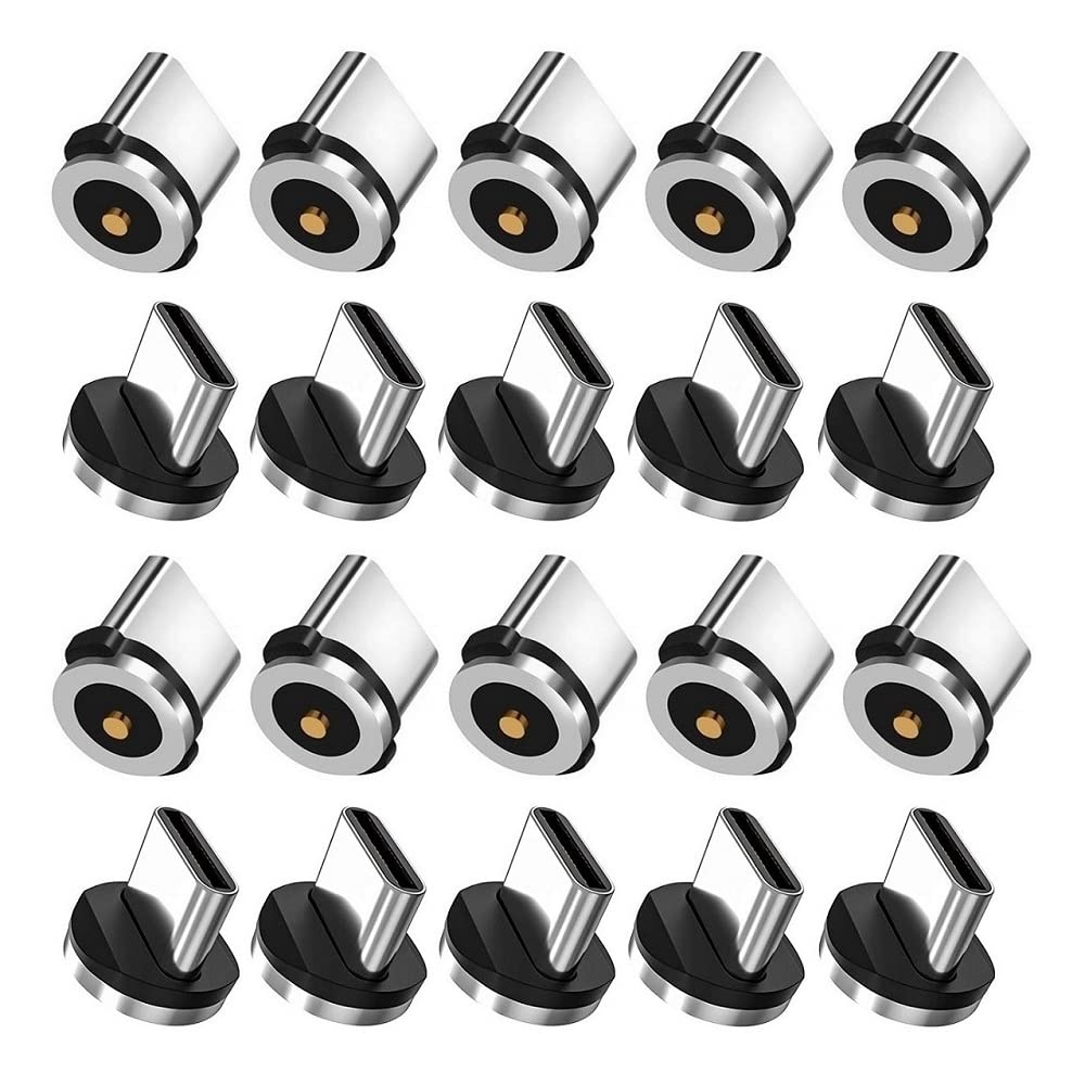 Magnetic Charging Tip Series,Type-c Tips 20pack,Just Magnetic Type-C Tips,Just USB-C Tip Without Cable&Non-Data
