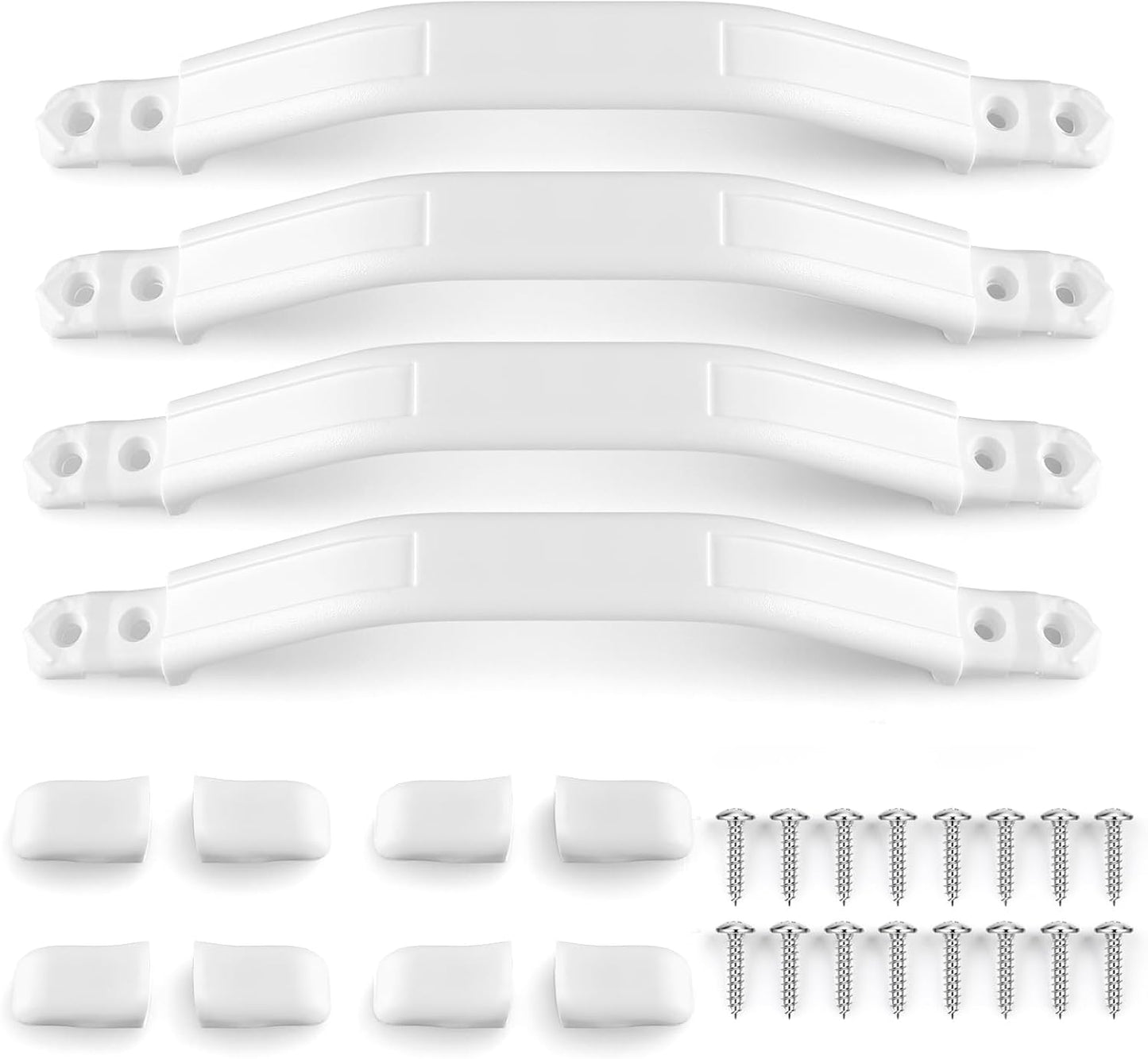 4 Pack RV Grab Handles 11 Inch Plastic RV Grab Handle with Mounting Hardware for Adults Elderly Safety Exterior Assist Handrail for Camper, Boat, Trailer, Cargo Trailer