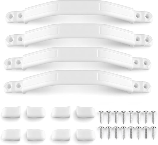 4 Pack RV Grab Handles 11 Inch Plastic RV Grab Handle with Mounting Hardware for Adults Elderly Safety Exterior Assist Handrail for Camper, Boat, Trailer, Cargo Trailer