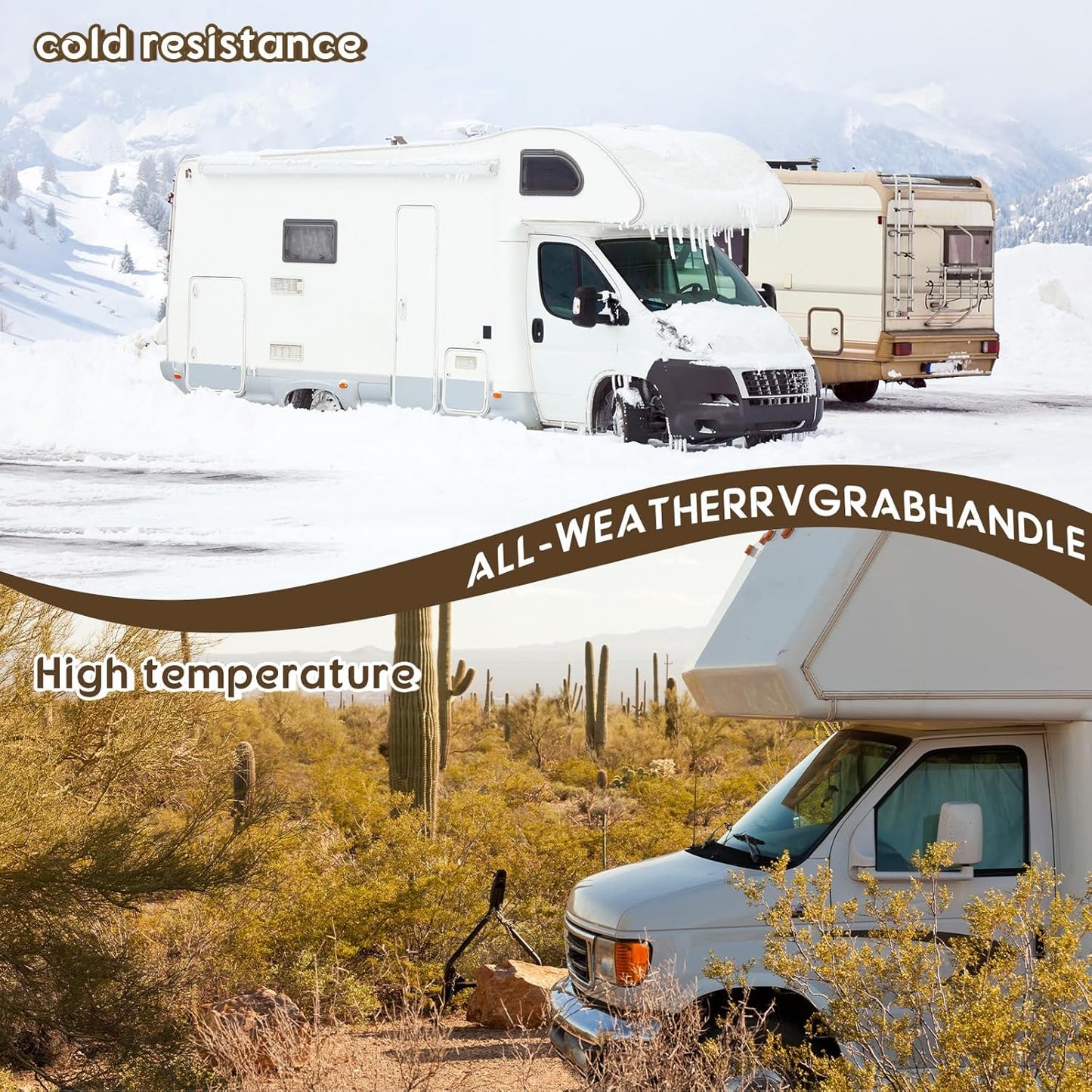 4 Pack RV Grab Handles 11 Inch Plastic RV Grab Handle with Mounting Hardware for Adults Elderly Safety Exterior Assist Handrail for Camper, Boat, Trailer, Cargo Trailer