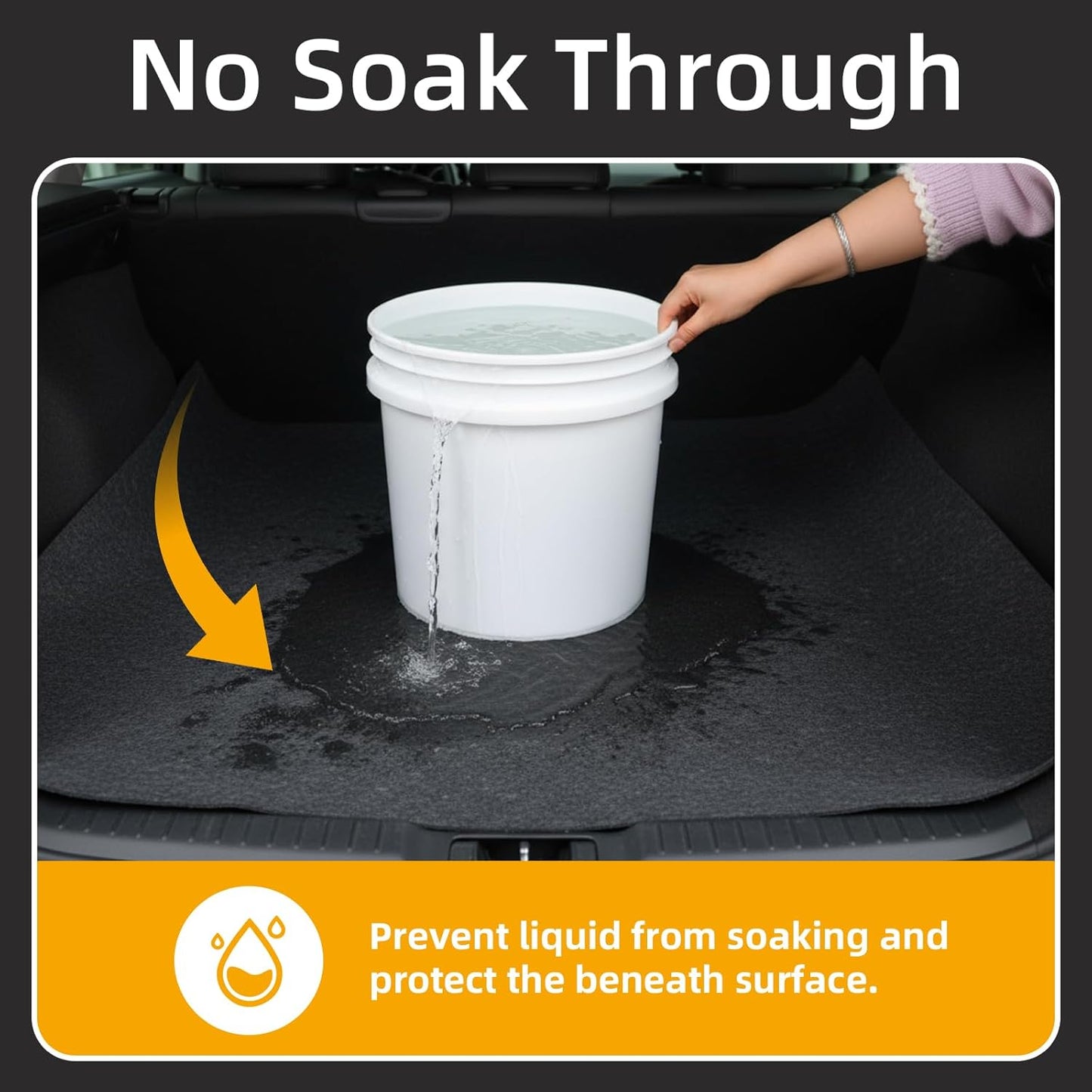 Cuttable Cargo Liner Mat 60" x 72" Universal All-Weather Trunk Protection Dog Seat Cover Cut-to-fit Machine Washable Protects Vehicle Interior for SUV Trucks Vans and Cars