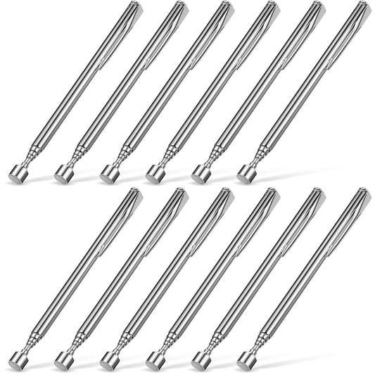 12 Pieces Telescoping Magnet Pickup Tools in 2 Lb Magnetic Stick Gadget with Pocket Clip Magnet Tool to Retrieve Screws Nuts Pins for Men Birthday, Father's Day, Valentine