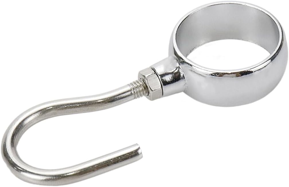 Wardrobe Closet Hook Stainless Steel Hanging Tube Rod Hook Fit for 25mm Rod -Pack of 12