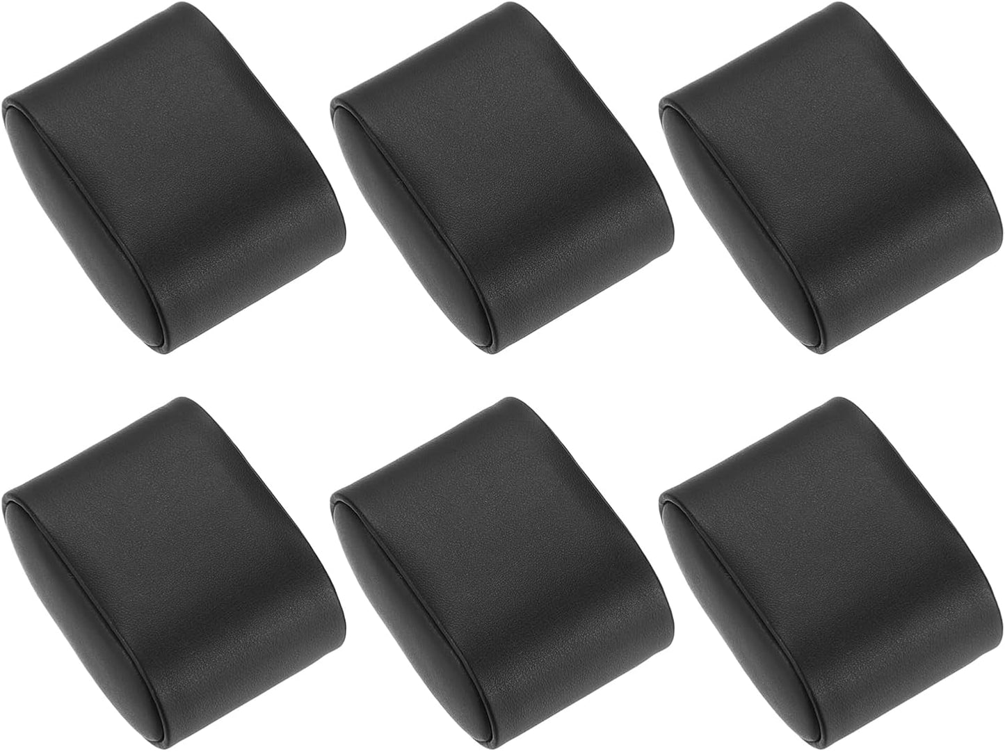6Pcs Bracelet Watch Pillow PU Leather Jewelry Display Pillows for Watch Box Bangle Cushions Display Storage (2.95" x 2.09" x 1.77", Black)