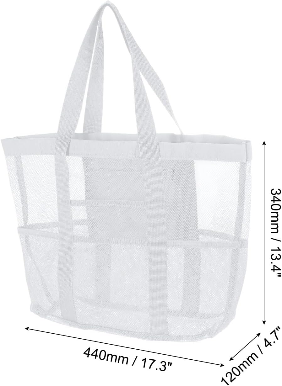 Mesh Beach Tote Bag, Upgraded Beach Towel Bags, Pool Bag for Vacation Travel Daily