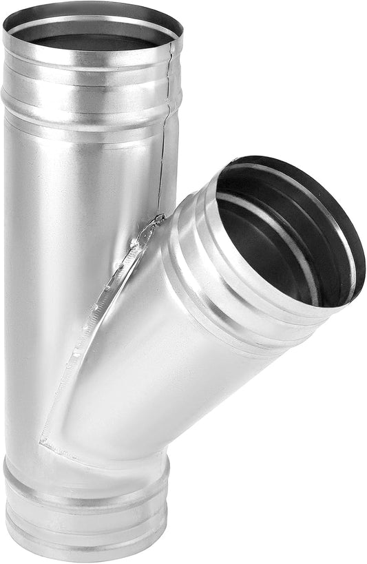 4" Duct Splitter, 45° Degree 4 Inch Branch Metal Duct Connector 3 Way Hose Adapter/Splitter