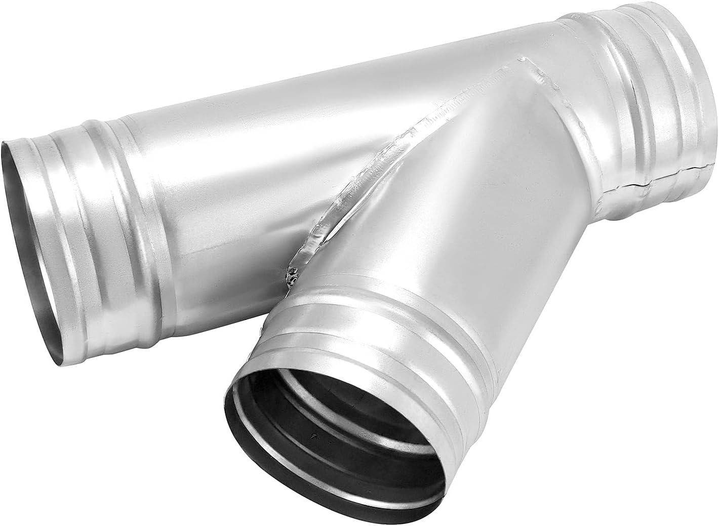 4" Duct Splitter, 45° Degree 4 Inch Branch Metal Duct Connector 3 Way Hose Adapter/Splitter