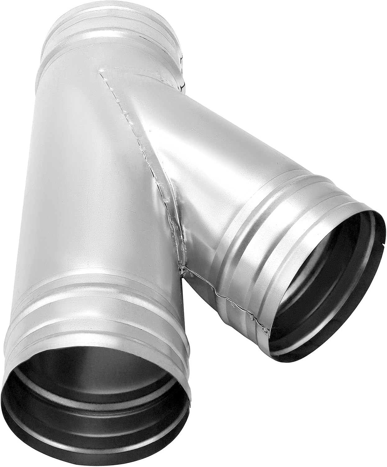 4" Duct Splitter, 45° Degree 4 Inch Branch Metal Duct Connector 3 Way Hose Adapter/Splitter