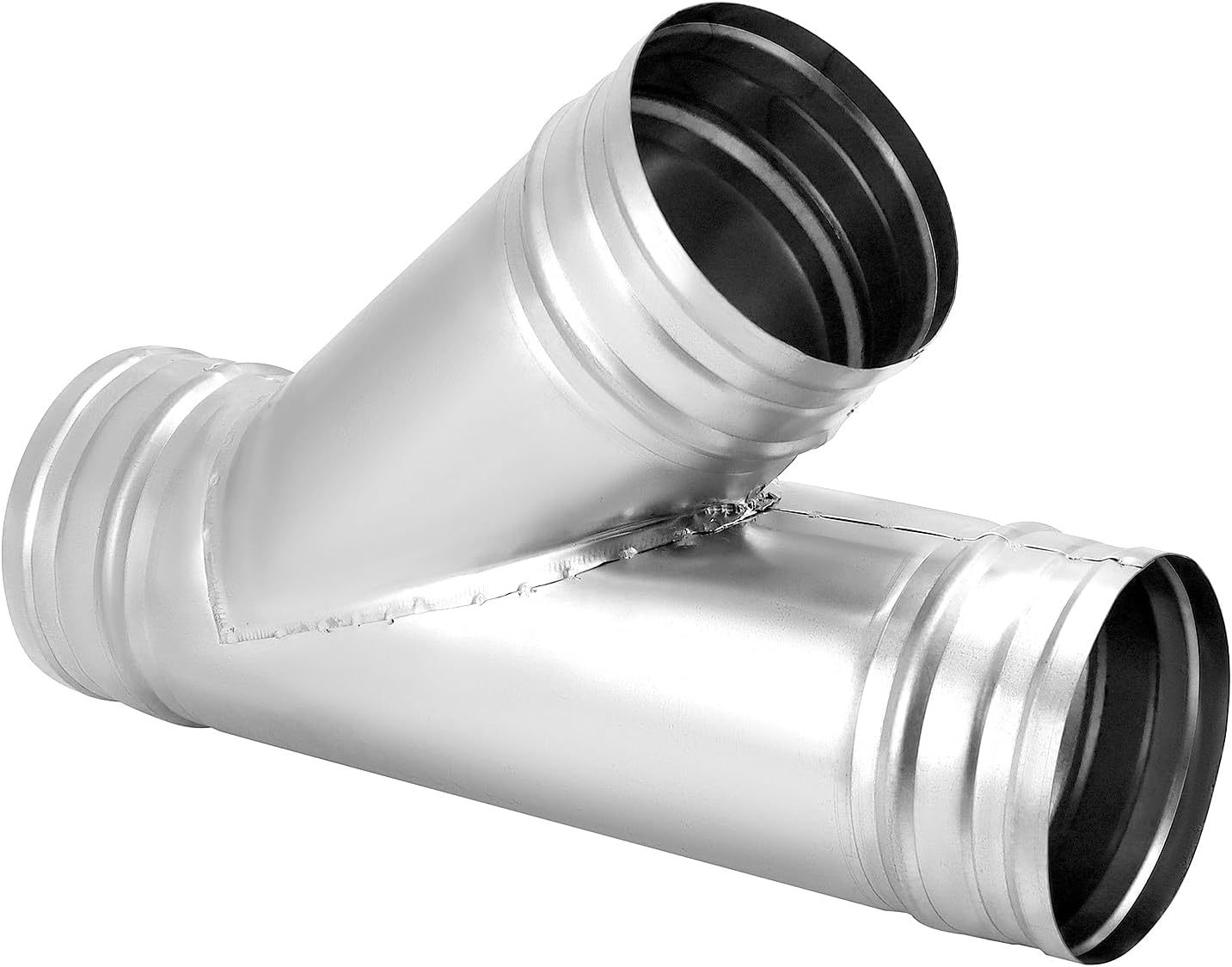 4" Duct Splitter, 45° Degree 4 Inch Branch Metal Duct Connector 3 Way Hose Adapter/Splitter