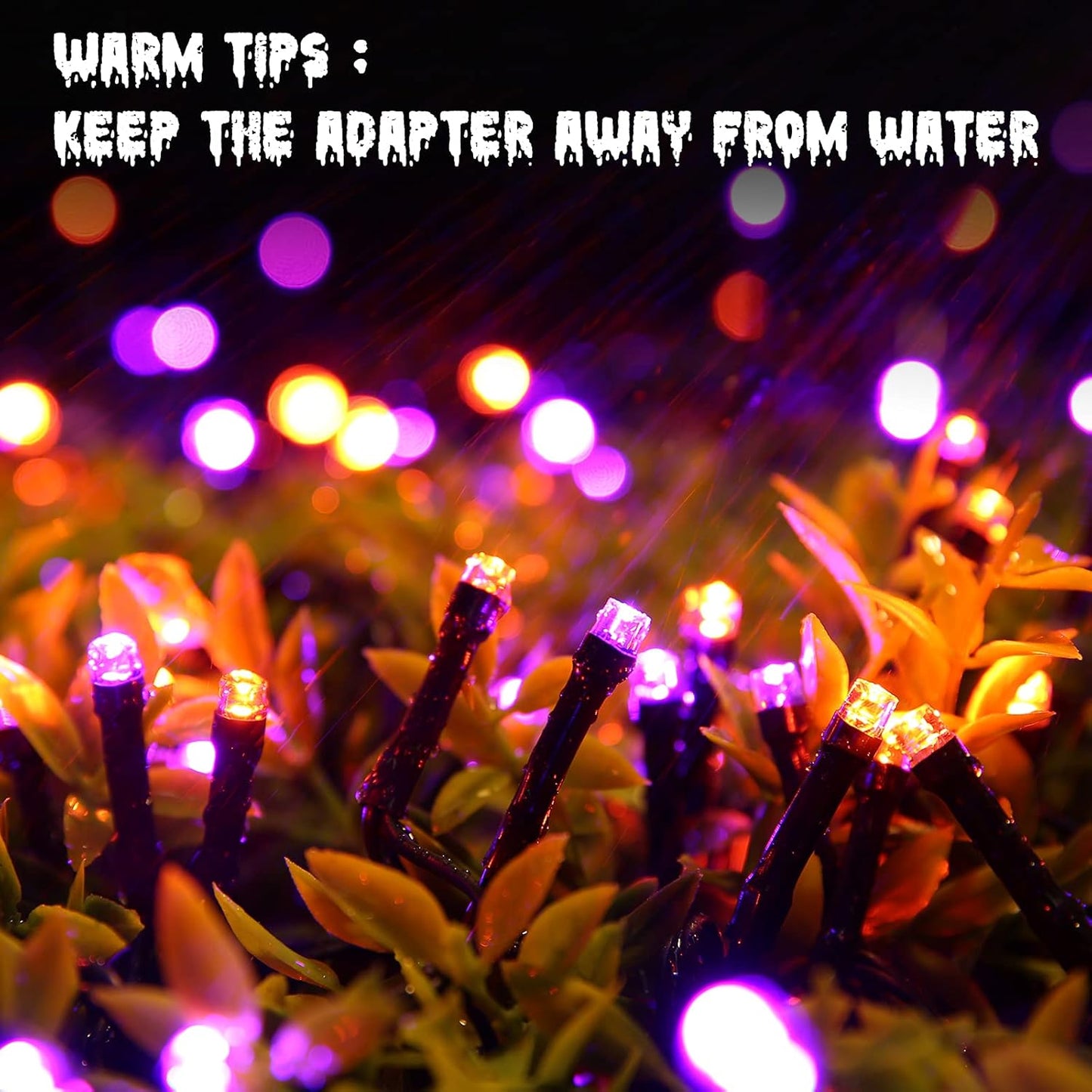 Orange and Purple Halloween Lights, 82ft 200 LED Connectable Halloween String Lights with 8 Modes, Waterproof Plug in Orange Purple String Light for Party, Garden, Indoor Outdoor Spooky Decorations
