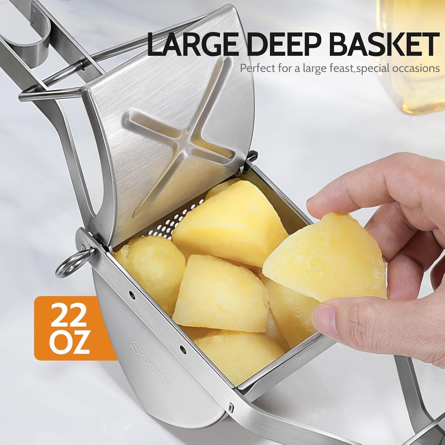 Potato Ricer,  Stainless Steel Potato Masher for Commercial and Home Use