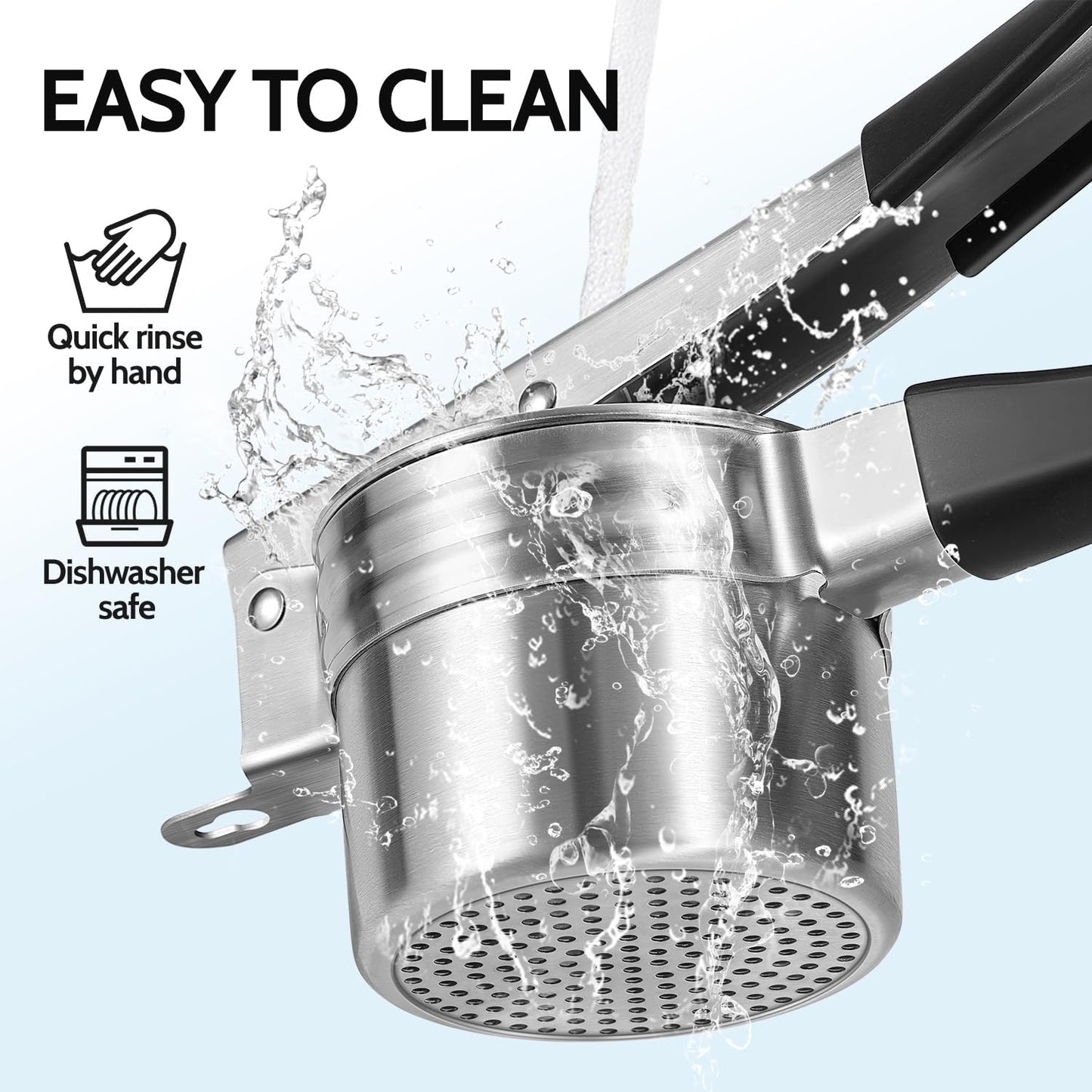 Potato Ricer,  Upgraded Stainless Steel Potato Masher with 3 Interchangeable Discs, Heavy Duty Kitchen Tool Gadget