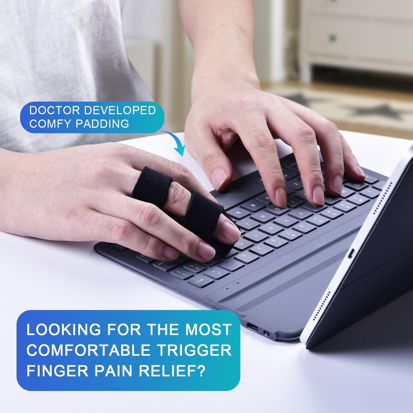 Finger Splints, 7pcs Finger Support Brace Finger Stabilizer for Broken Fingers Straightening Arthritis Knuckle Immobilization