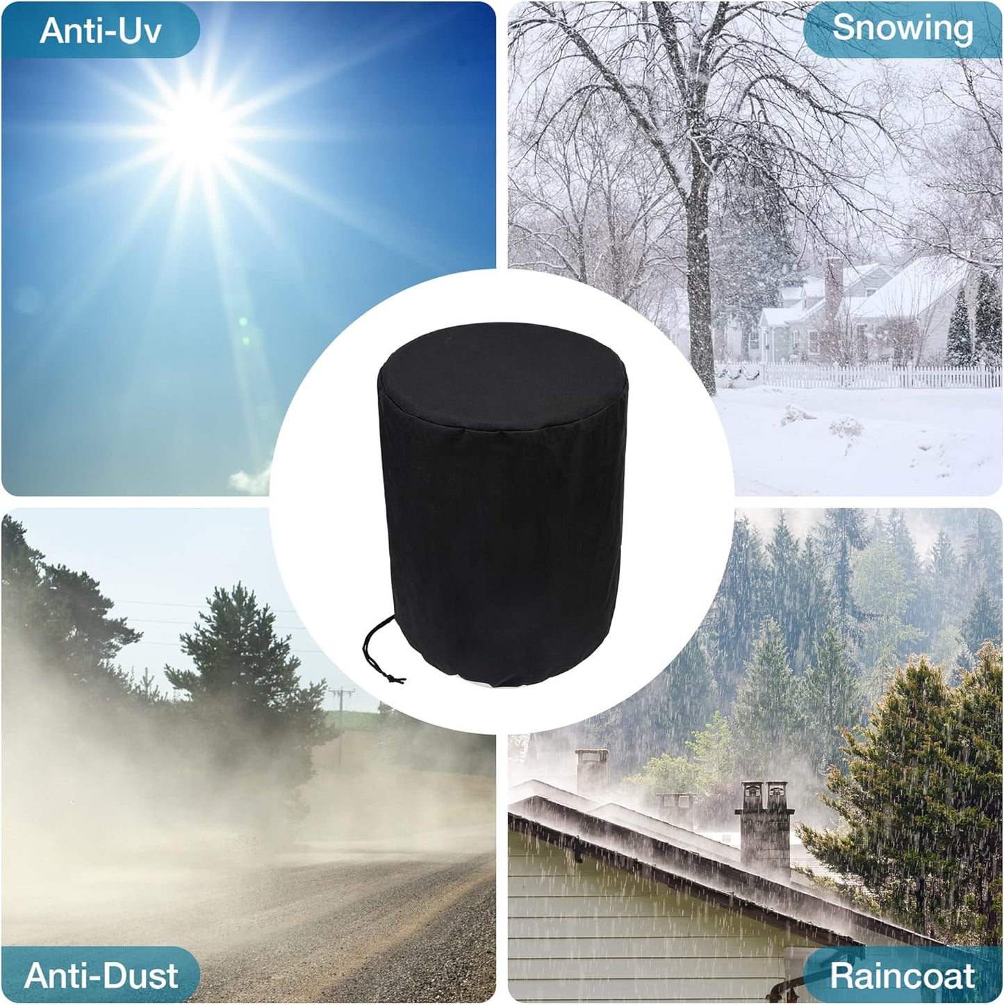 Propane Tank Cover with Side Stable Tabletop Feature for Standard 20lb Tank Cylinder, Waterproof and UV Resistant Gas Cylinder Cover