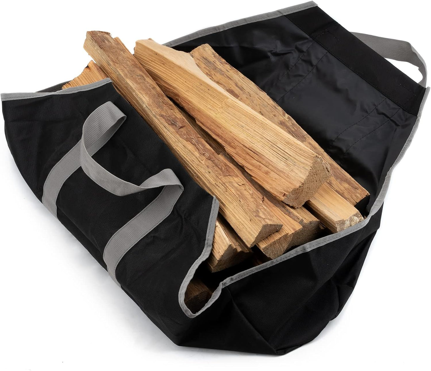 Canvas Firewood Carrier Bag, Durable Firepalce Log Tote with Handles for Wood Fire Stove, Outdoor Camping