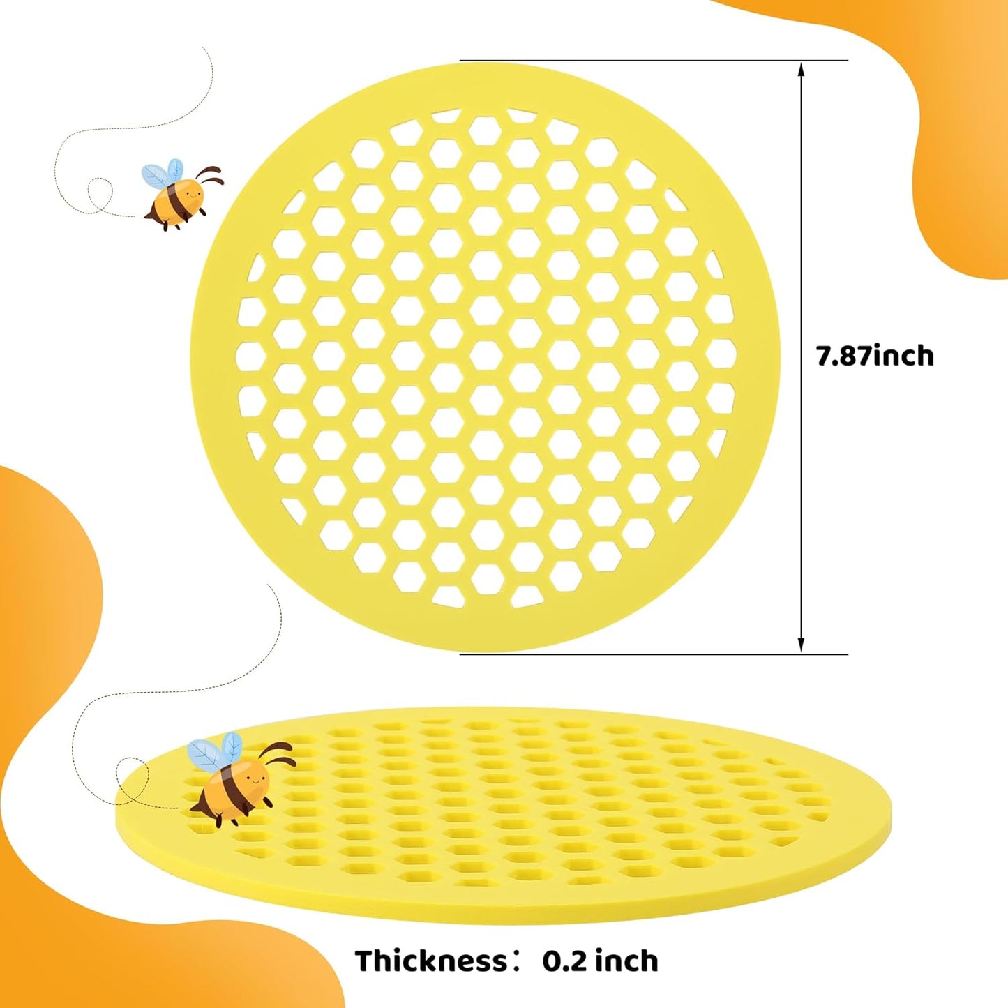 4 Pack Floating Bee Island- 7.87 Inch EVA Foam Floating Bee Watering Station- Butterfly Bee Waterer for Feeding, Bee Bath, Outdoor Garden Decor