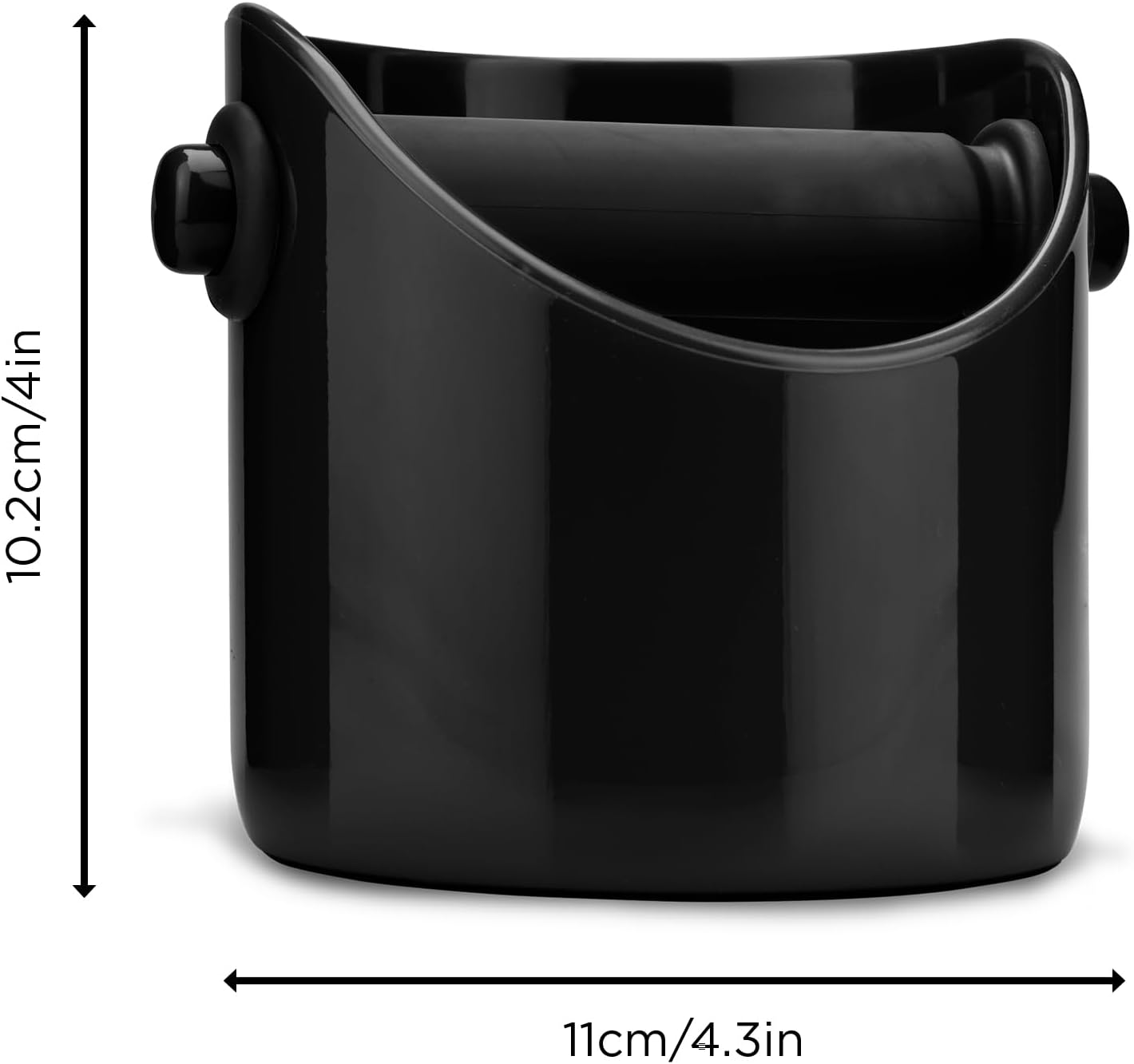 Grindenstèin Sturdy, Compact, Modern Space-Saving Espresso Coffee Grind Knock Box - Black